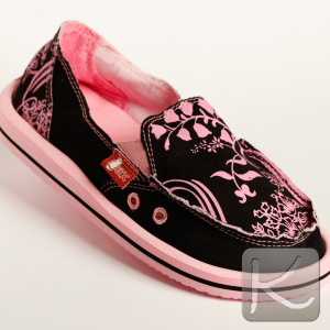zapatillas de tela negro/rosa (alpargata WAX) Valor: $ 16.990