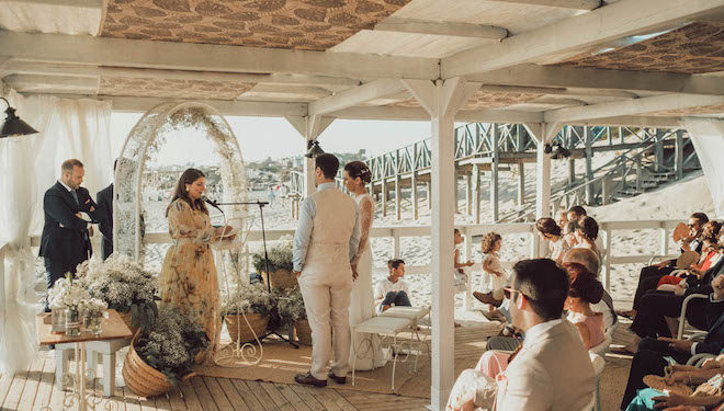 boda intima en la playa