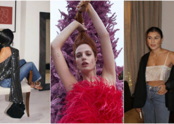 13 tops de fiesta para combinar con jeans cuando no quieras usar vestidos en Navidad