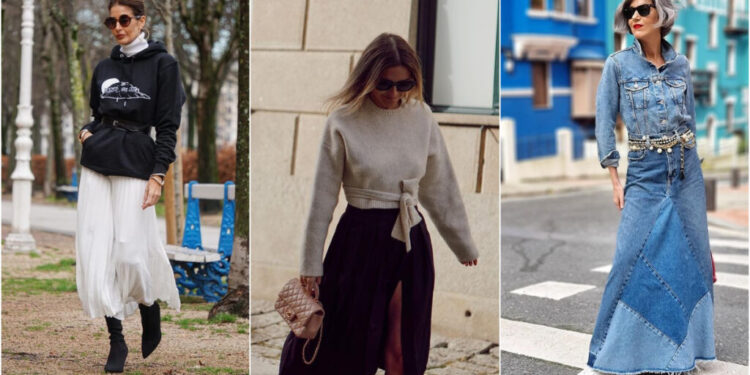 Así se llevan las faldas largas esta primavera: seis claves para coordinar